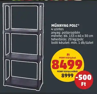 PENNY MŰANYAG POLC 1 db ajánlat