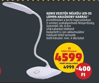 PENNY GENIE VEZETÉK NÉLKÜLI LED-ES LÁMPA 1 db ajánlat