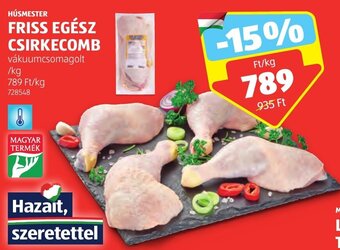 ALDI HÚSMESTER FRISS EGÉSZ CSIRKECOMB 1 kg ajánlat