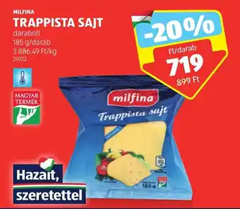 ALDI MILFINA TRAPPISTA SAJT 185 g ajánlat