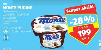 ALDI ZOTT MONTE PUDING 150 g ajánlat