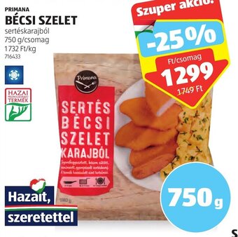 ALDI PRIMANA BÉCSI SZELET 750 g ajánlat