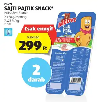 ALDI MEDVE SAJTI PAJTIK SNACK 2 x 20 g ajánlat
