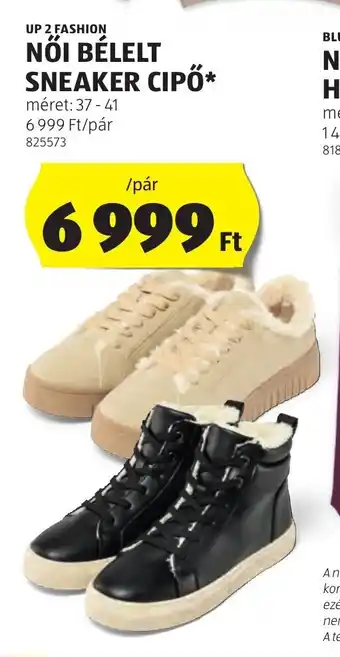 ALDI UP 2 FASHION NŐI BÉLELT SNEAKER CIPŐ 1 pár ajánlat