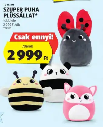 TOYLINO SZUPER PUHA PLÜSSÁLLAT 1 db