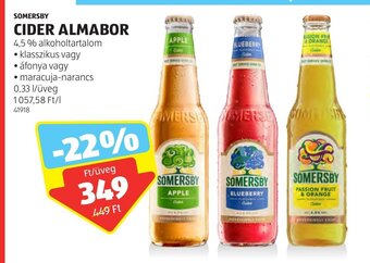 ALDI SOMERSBY CIDER ALMABOR 0,33 l ajánlat