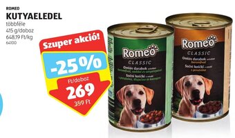 ALDI ROMEO KUTYAELEDEL 415 g ajánlat
