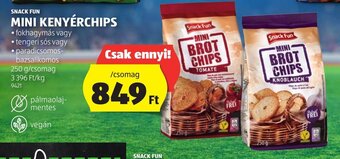 ALDI SNACK FUN MINI KENYÉRCHIPS 250 g ajánlat