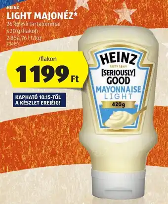 ALDI HEINZ LIGHT MAJONÉZ 420 g ajánlat