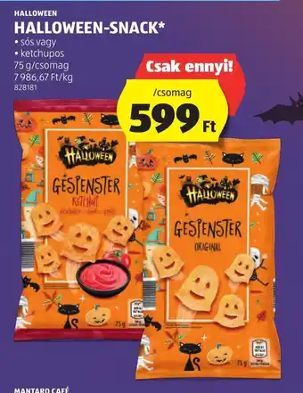 ALDI HALLOWEEN HALLOWEEN-SNACK 75 g ajánlat