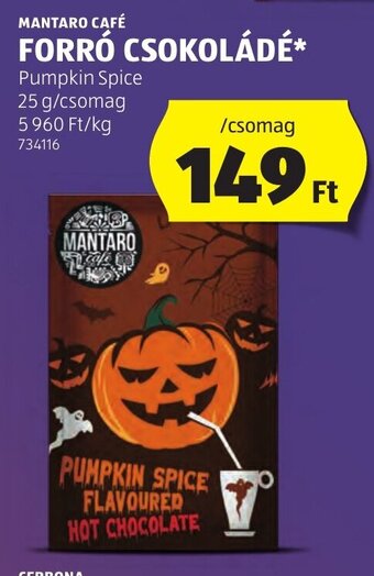 ALDI MANTARO CAFÉ FORRÓ CSOKOLÁDÉ 25 g ajánlat