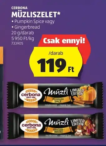 ALDI CERBONA MÜZLISZELET 20 g ajánlat