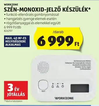 ALDI WORKZONE SZÉN-MONOXID-JELZŐ KÉSZÜLÉK 1 db ajánlat
