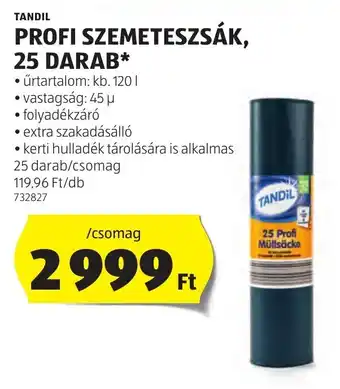 ALDI TANDIL PROFI SZEMETESZSÁK 25 db ajánlat