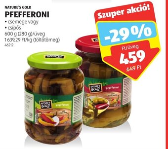 ALDI NATURE'S GOLD PFEFFERONI 600 g ajánlat