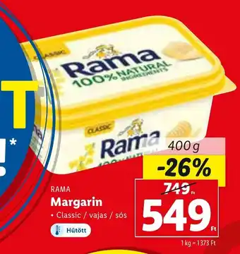 Lidl RAMA Margarin 400 g ajánlat