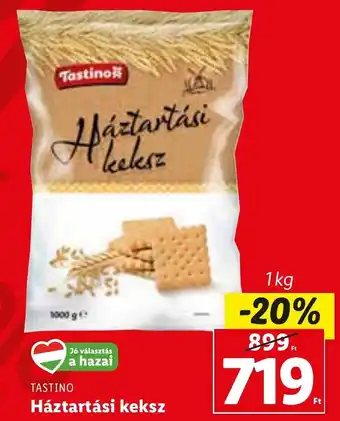Lidl TASTINO Háztartási keksz 1 kg ajánlat