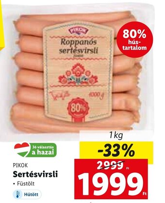 Lidl PIKOK Sertésvirsli 1 kg ajánlat