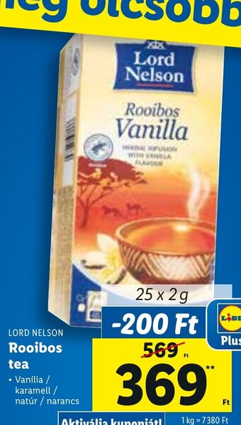 Lidl LORD NELSON Rooibos tea 25 x 2 g ajánlat