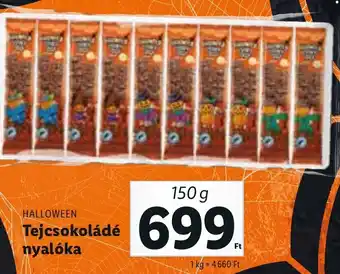 Lidl HALLOWEEN Tejcsokoládé nyalóka 150 g ajánlat