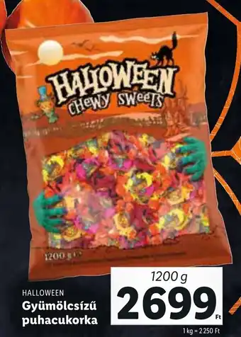 Lidl HALLOWEEN Gyümölcsízű puhacukorka 1200 g ajánlat