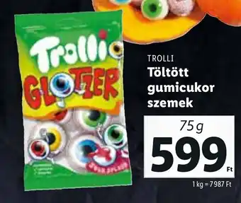 Lidl TROLLI Töltött gumicukor szemek 75 g ajánlat