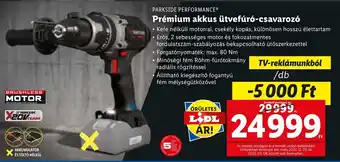 PARKSIDE PERFORMANCE Prémium akkus ütvefúró-csavarozó 1 db