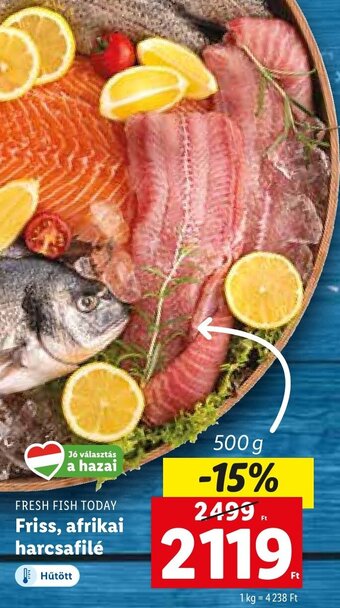 Lidl FRESH FISH TODAY Friss, afrikai harcsafilé 500 g ajánlat