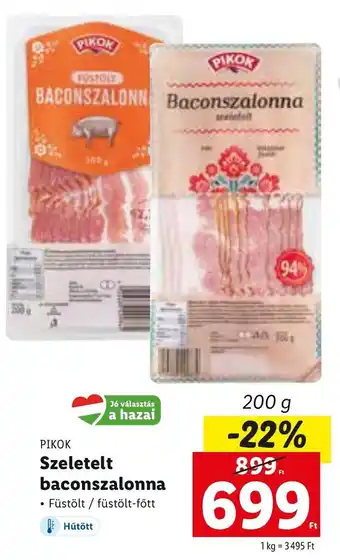PIKOK Szeletelt baconszalonna 200 g