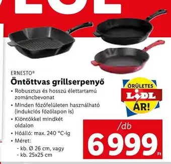ERNESTO Öntöttvas grillserpenyő 1 db