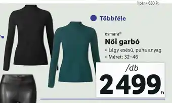 Lidl esmara Női garbó 1 db ajánlat