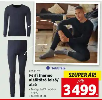 Lidl LIVERGY Férfi thermo aláöltöző felső stb. 1 db ajánlat
