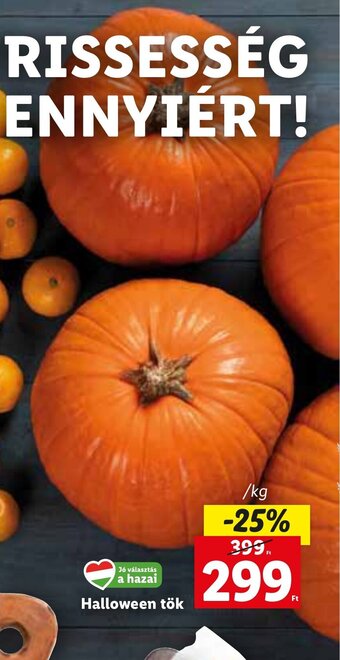 Lidl Halloween tök 1 kg ajánlat