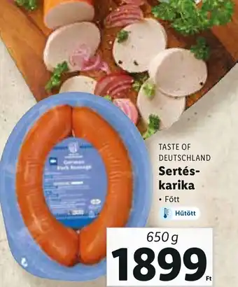 Lidl TASTE OF DEUTSCHLAND Sertés- karika 650g ajánlat