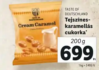 Lidl TASTE OF DEUTSCHLAND Tejszínes karamellás cukorka 200g ajánlat