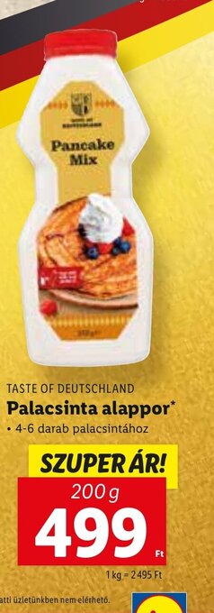 Lidl TASTE OF DEUTSCHLAND Palacsinta alappor 200g ajánlat