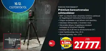 Lidl PARKSIDE PERFORMANCE Prémium keresztvonalas szintezőlézer ajánlat