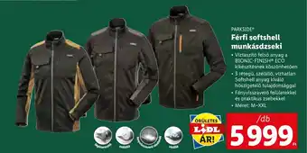 Lidl PARKSIDE Férfi softshell munkásdzseki M-XXL ajánlat