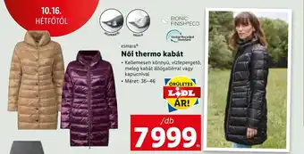 Lidl esmara Női thermo kabát 36-46 ajánlat