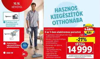 Lidl SILVERCREST 2 az 1 ben elektromos porszívó ajánlat