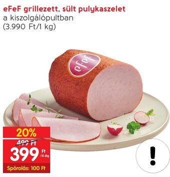 Spar eFeF grillezett, sült pulykaszelet 10 dkg ajánlat