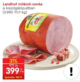 Spar Landhof milánói sonka 10 dkg ajánlat