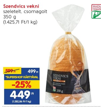Spar Szendvics vekni 350 g ajánlat