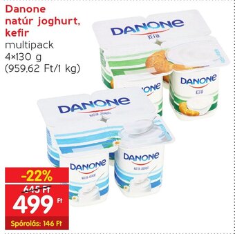 Spar Danone natúr joghurt, kefir 4 x 130 g ajánlat