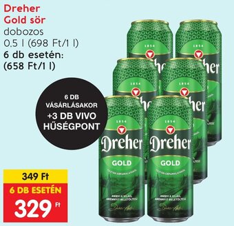 Spar Dreher Gold sör 0,5 l ajánlat
