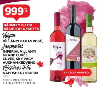 Auchan Vylyan VILLÁNYI KAKAS ROSÉ stb. 0,75 l ajánlat