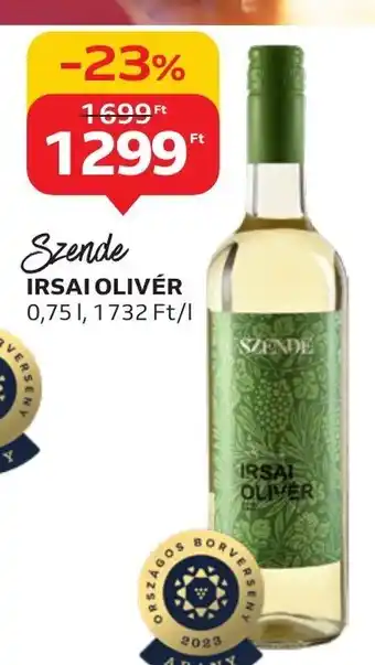 Szende IRSAI OLIVÉR 0,75 l