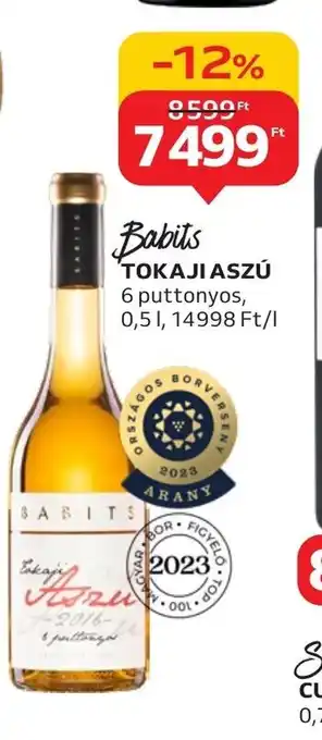 Auchan Babits TOKAJI ASZÚ 0,5 l ajánlat