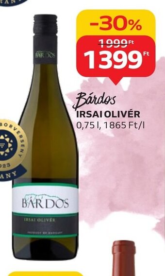 Auchan BÁRDOS IRSAI OLIVÉR 0,75 l ajánlat