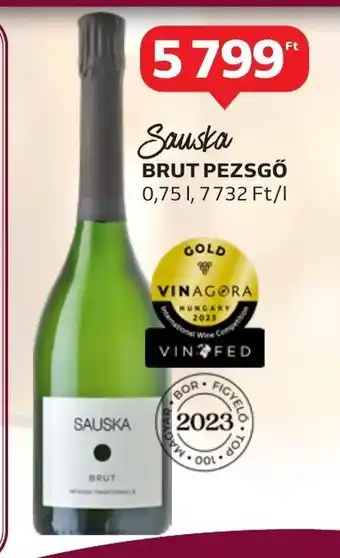 Auchan Sauska BRUT PEZSGŐ 0,75 l ajánlat